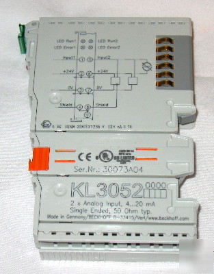 Beckhoff KL3052 2-channel loop-powered input terminals