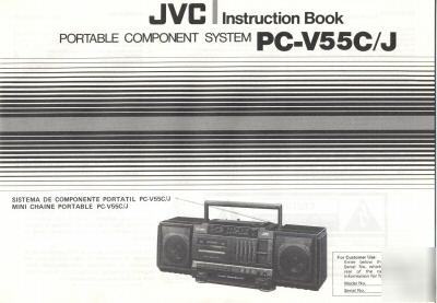 Jvc owner operator instruction manual pc-V55 c/j