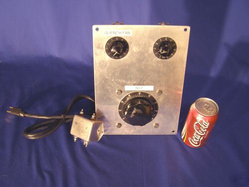 Tesla coil control panel with (3) staco variacs 