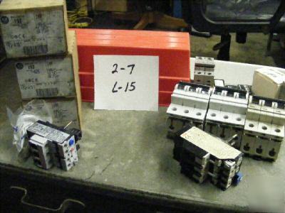 5 allen bradley relays mixed lot abb circuit breakers