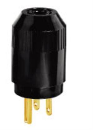 Bryant 5266N straight male plug black/white