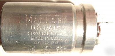 Mallory multi-sec. 20UF + 20UF + 20UF / 250V 