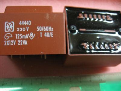 2 units p/n - 44440 myrra transformer 22VA 230V 2X 12V 