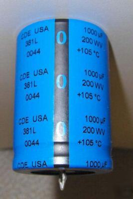 200/lot 1000UF 200WVDC power snap-in lytic capacitors