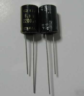 6 nippon chemicon ncc kzj 6.3V 2200UF ultralow esr cap