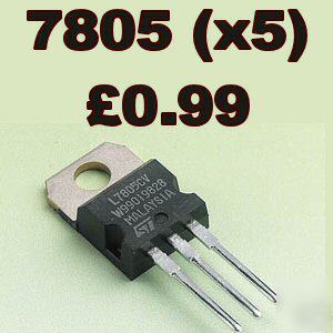7805 1A 5V regulator (x 5) **wow price**