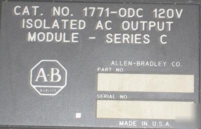 Allen bradley 1771-odc 120V ac output module