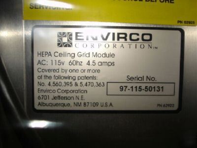 Envirco portable hepa grid module racks