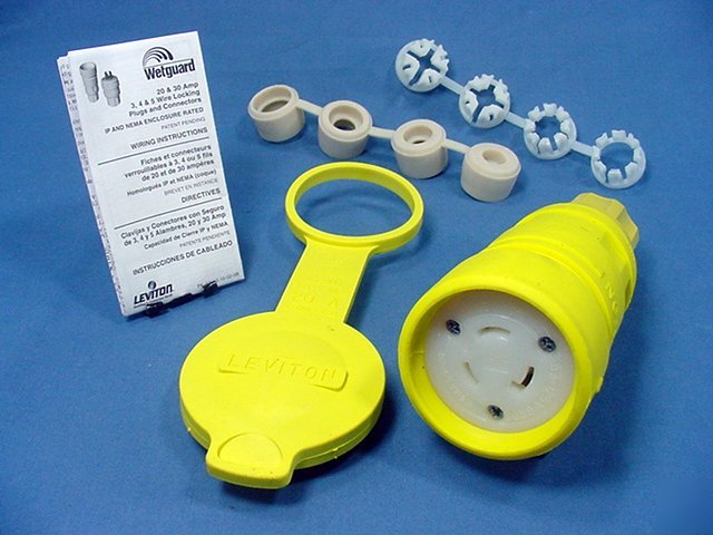 Leviton wetguard locking connector L5-20 20A 125V 27W47