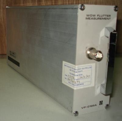 National vp-0166A wow flutter measurement