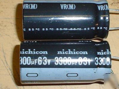 New 10PCS nichicon 63V 3300UF radial capacitors 