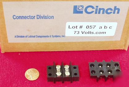 New cinch terminal block 2 post 2-141 20 amp lot of 20 