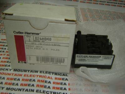 New cutler hammer relay front deck adder D26MD40