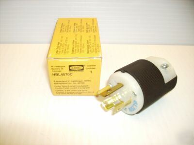 New hubbell plug HBL4570C 15 amp 250 volt L6-15P 4570C 