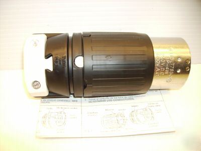 New hubbell twist lock plug HBL7765C 50 amp 600 volt 