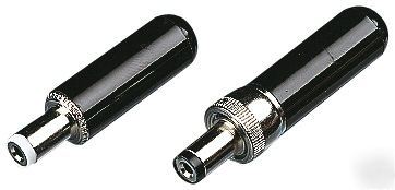 Professional dc power plug 2.5MM red push fit, rohs