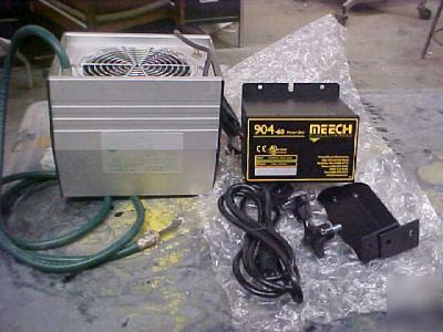 Static eliminator, blower, meech