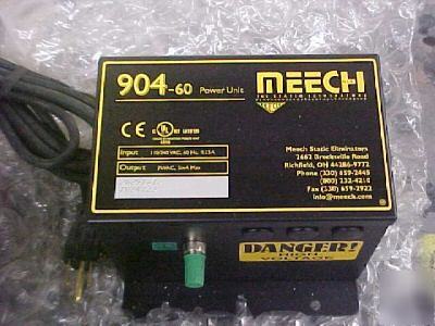 Static eliminator, blower, meech