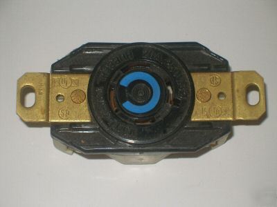 Used hubbell HBL2420 L15-20R 20A 250V outlet receptacle