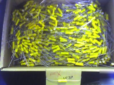 100PCS axial met polyester capacitors 0.15Âµf 10% 250V 