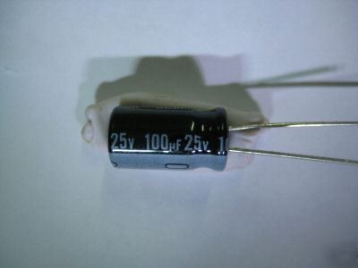 100UF 25V nichicon alum electr radial capacitors 25PCS