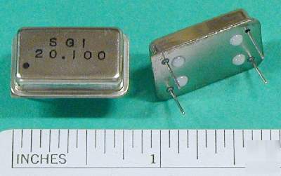 20.100 mhz crystal oscillator, full size can, lot of 10