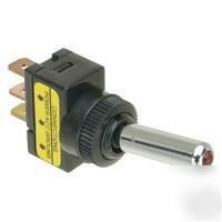 1 x amber led tipped toggle switch 20A @ 12V