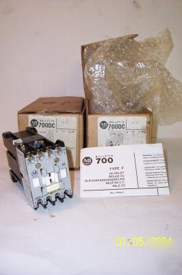 2 allen bradley 700DC F400 type f dc relays 