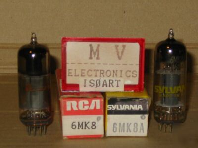 2 tubes 6MK8 rca + sylvania - valvole rÃ¶hren 