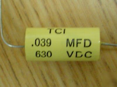 20PC 630V .039UF tci axial mylar film capacitor