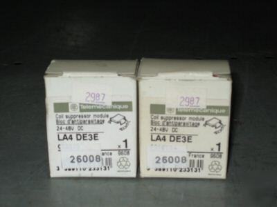 (3) telemecanique LA4 DE3E suprressor varistor 24-48V