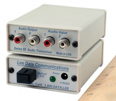 Fiber optic stereo audio link