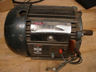 Lincoln electric 1HP motor tefc 143T fr. 230/460