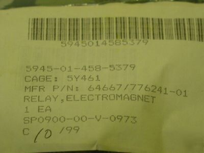 New electromagnet relay pn 64667/776241-01 bin