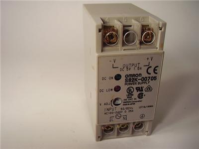 Omron din rail power supply automation S82K-00705