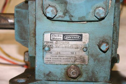 Reliance duty master a-c motor 3/4 hp. w/ xl gearmotor.