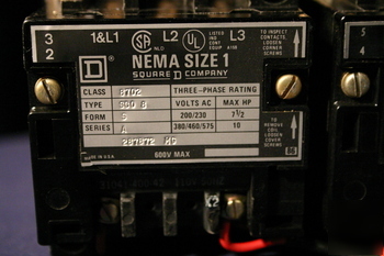Square d 8702 SCO8 nema 1 reversing contactor 3-phase