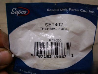 Supco thermal fuse - SET402 - sealed in package K35-230