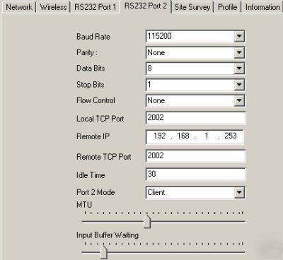 Wireless RS232 wifi 802.11GB dual serial port server