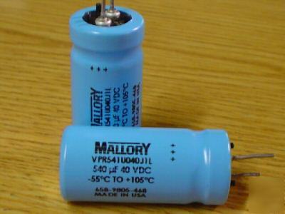 25PCS mallory 40V 540UF low esr 105C radial capacitor