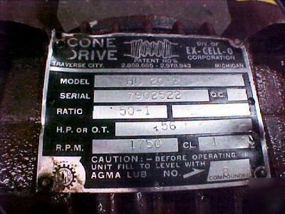 New (5) cone drive gear box speed reducer 50:1 #F51
