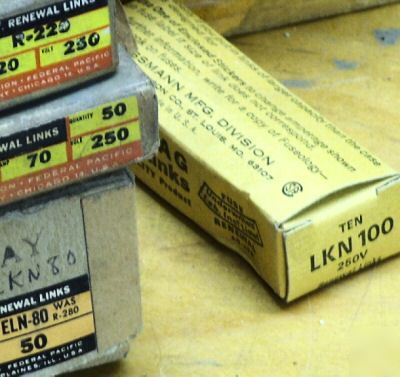New large lot re al fuse links renewable most new in box 