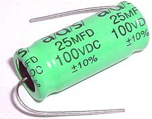 Non polar axial electrolytic capacitors 25MFD 25UF 100V