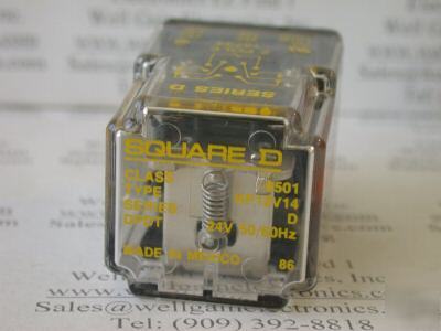 Square d KP12V14 relay 24VAC dpdt 10 a 250VAC 8P 8501