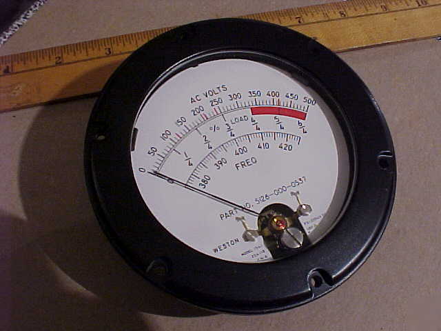  meter 0-500VAC , % load, frequency 375-425 hz E514