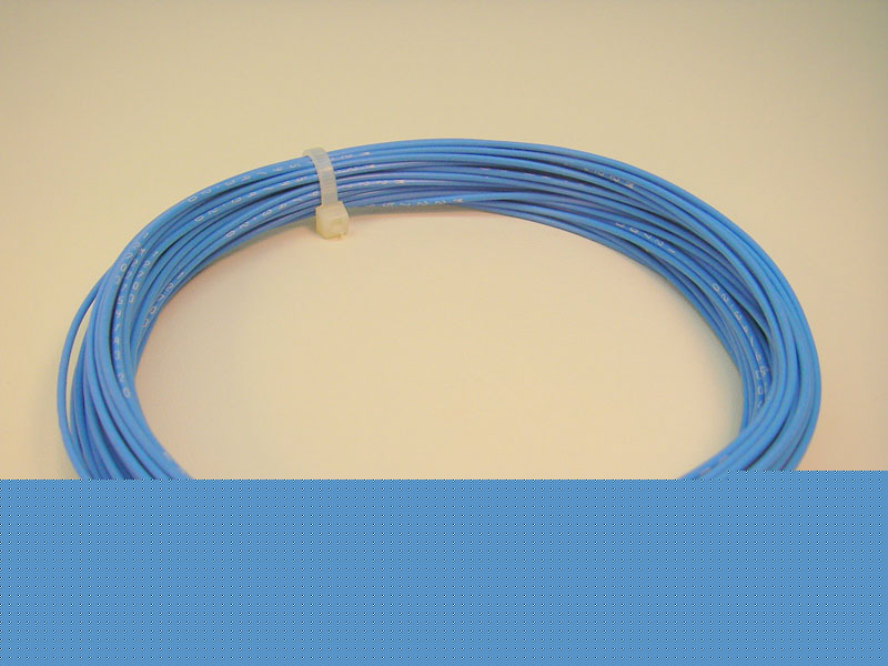 50 feet mil-spec 20-awg silver-coated wire, blue