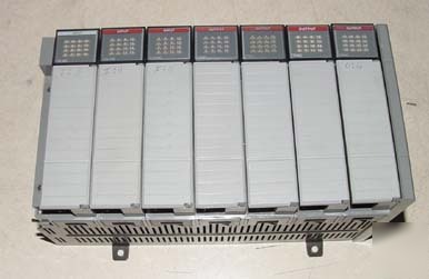 Allen bradley SLC500 7 slot rack w/ ac i/o modules