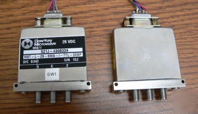 Dow-key microwave rf switch 521J-430833A 28 vdc 200 w