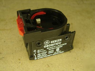 Ge industrial push button switch contact block 080BF10V
