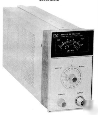 Hewlett packard hp 86602B operating maintenance manual